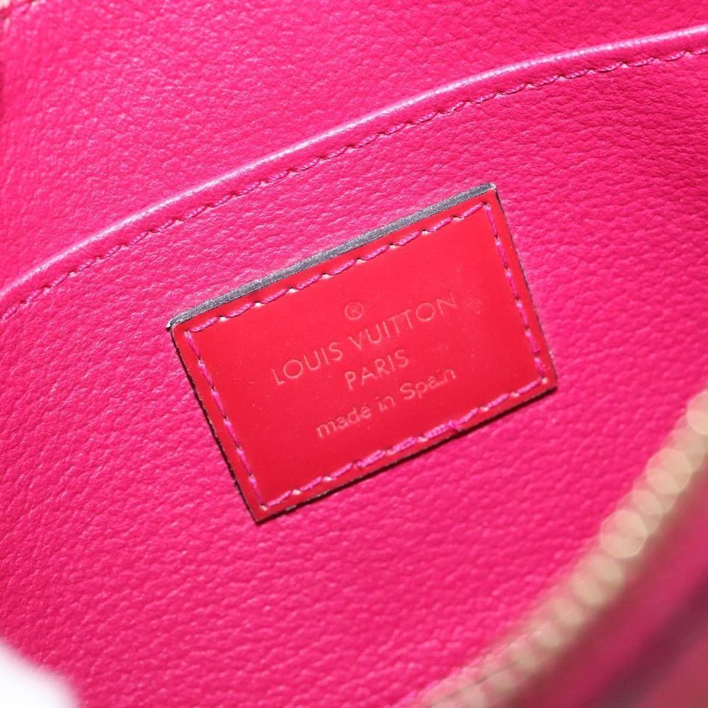 LOUIS VUITTON Monogram Vernis Pochette Cosmetic Rose Indian M90009 Auth 134589 - Picture 9 of 16